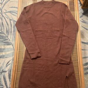 NWOT Brown Long Sleeve Sweater Dress Size Large